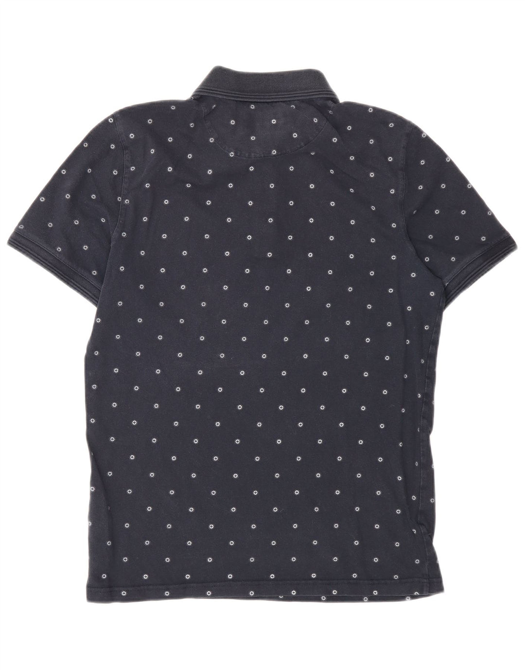 Ted Baker Mens Polo Shirt Small Navy Blue Spotted Cotton