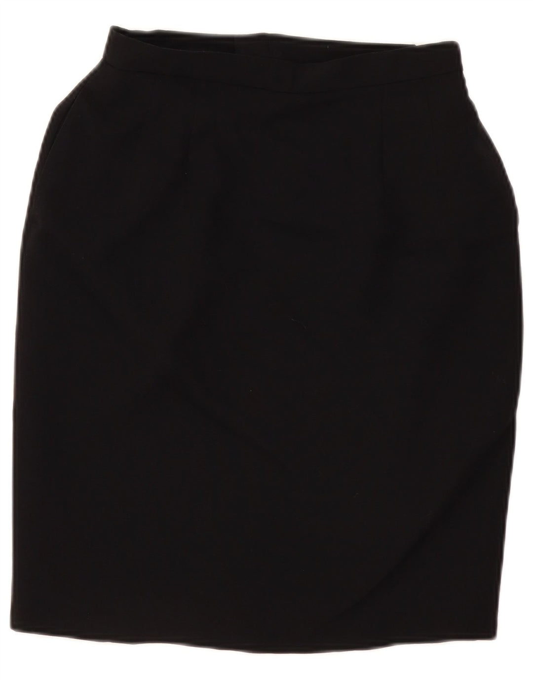 Vintage Womens Pencil Skirt W28 Medium Black Wool