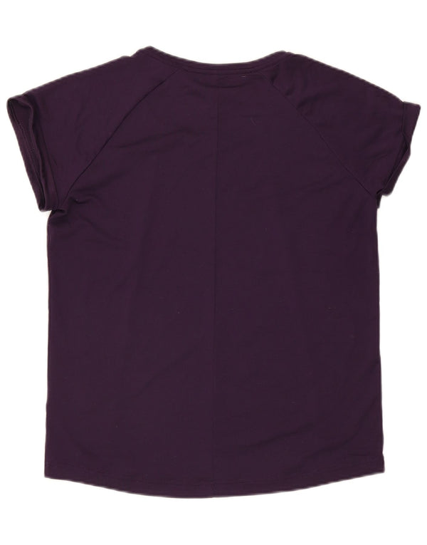 Adidas Womens Climalite T-Shirt Top UK 12/14 Medium Purple Polyester