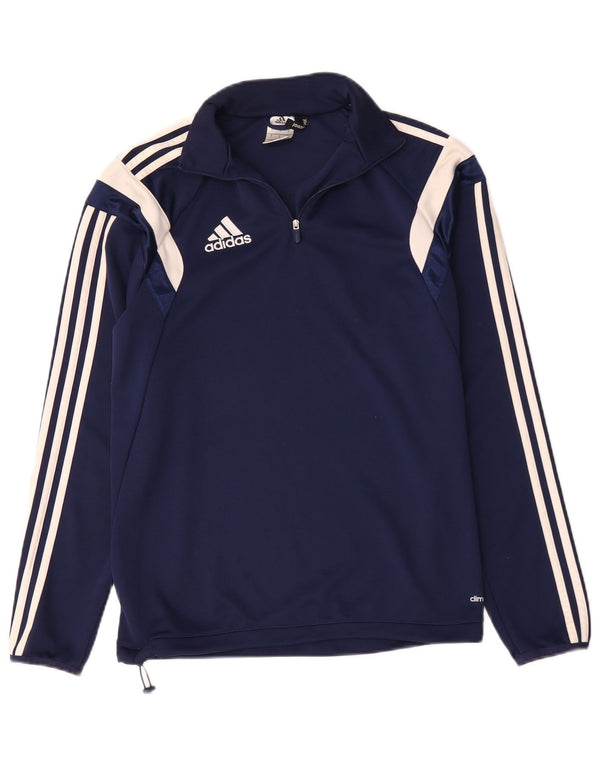 Adidas Mens Climacool Pullover Tracksuit Top Small Navy Blue Colourblock