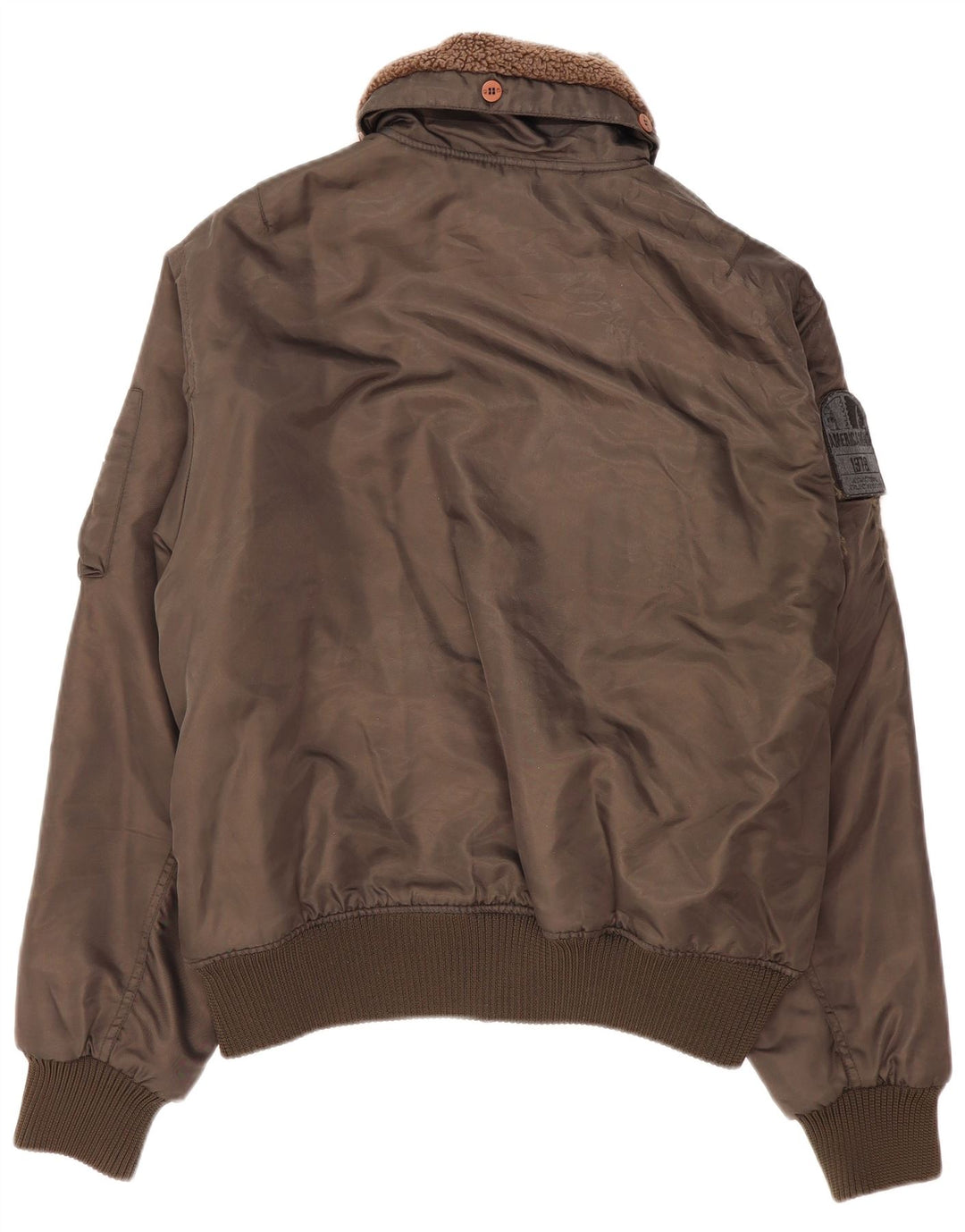 Americanino Mens Bomber Jacket UK 44 2XL Brown Nylon