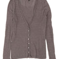 Massimo Dutti Dame Cardigan Sweater UK 14 Large Grå