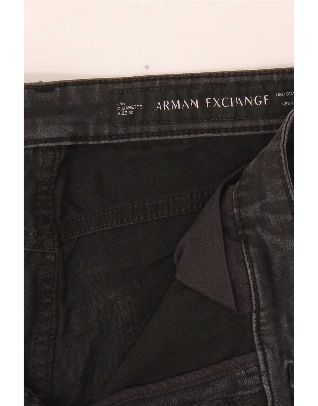 Armani Exchange Womens J45 Slim Jeans W30 L28 Black Cotton