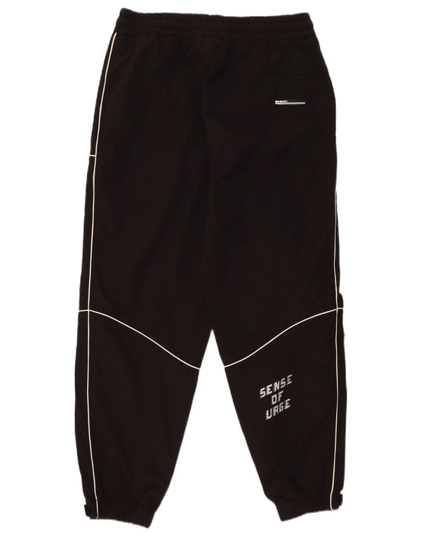 Pantaloni da tuta con grafica Zara da donna, pantaloni da jogging UK 14 grandi in poliestere nero