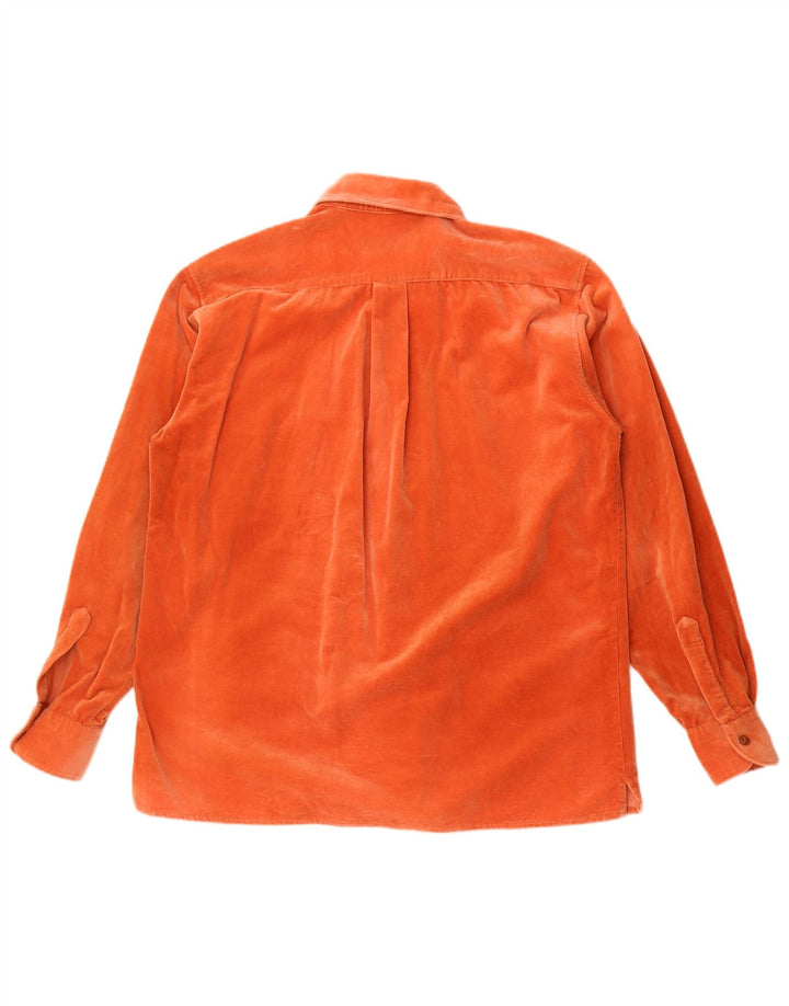 Ingram Mens Velvet Shirt Size 16 41 Large Orange Cotton