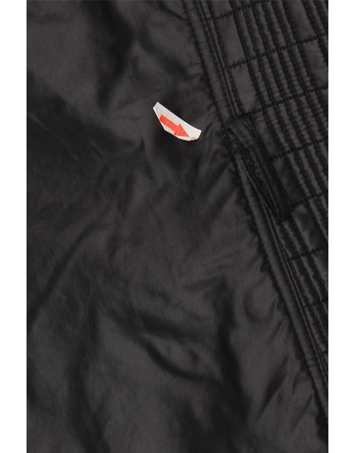 Vintage polstret damejakke UK 12 Medium Black Nylon