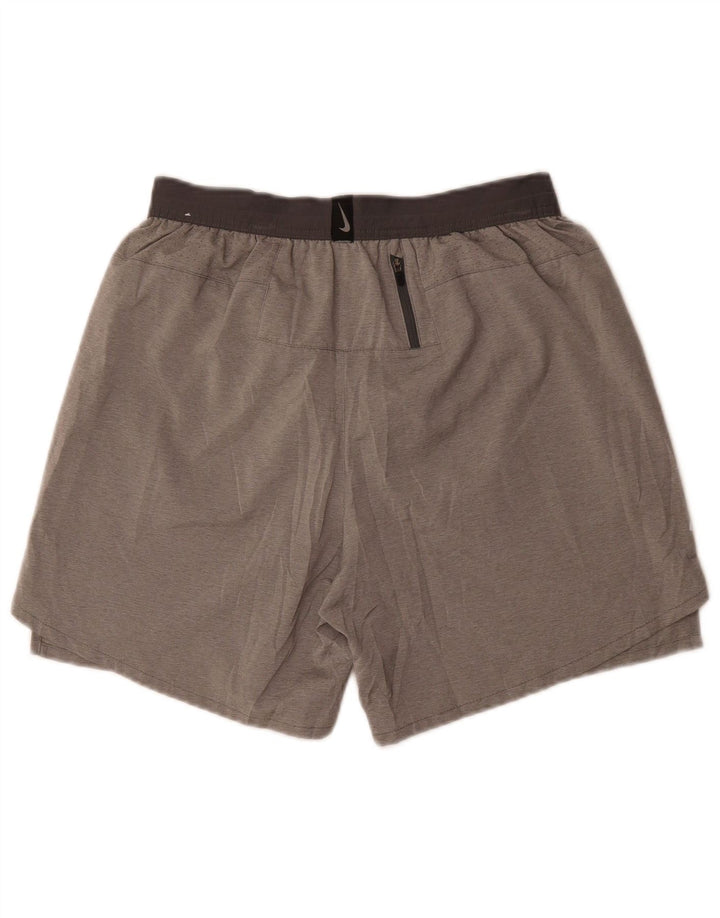 Nike Herre Dri Fit sportsshorts mellemgrå polyester