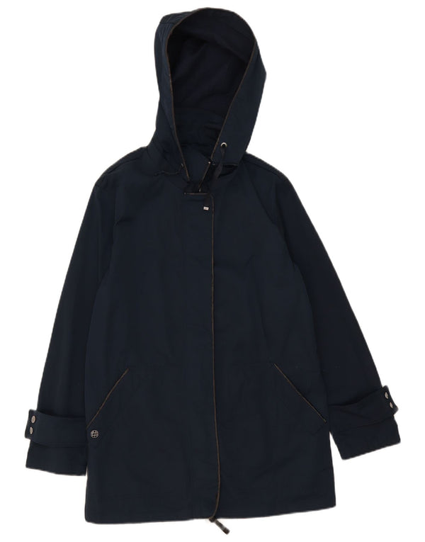 Massimo Dutti Veste Parka surdimensionnée à capuche pour femme UK 6 XS Bleu marine