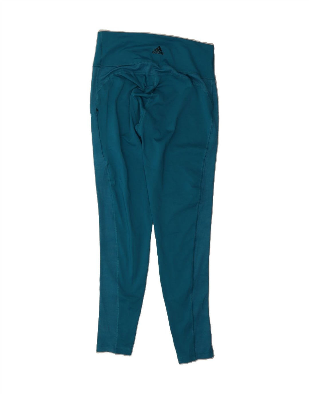 ADIDAS Womens Leggings UK 16/18 Large  Blue Nylon Vintage Adidas and Second-Hand Adidas from Messina Hembry 
