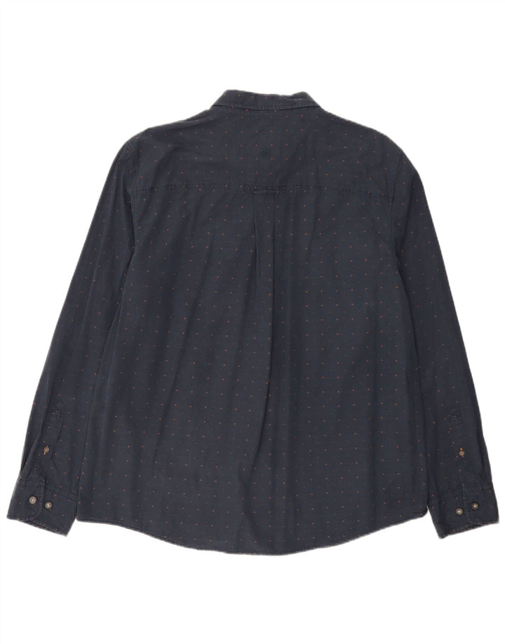 Fat Face Mens Regular Fit Shirt XL Navy Blue Spotted Cotton