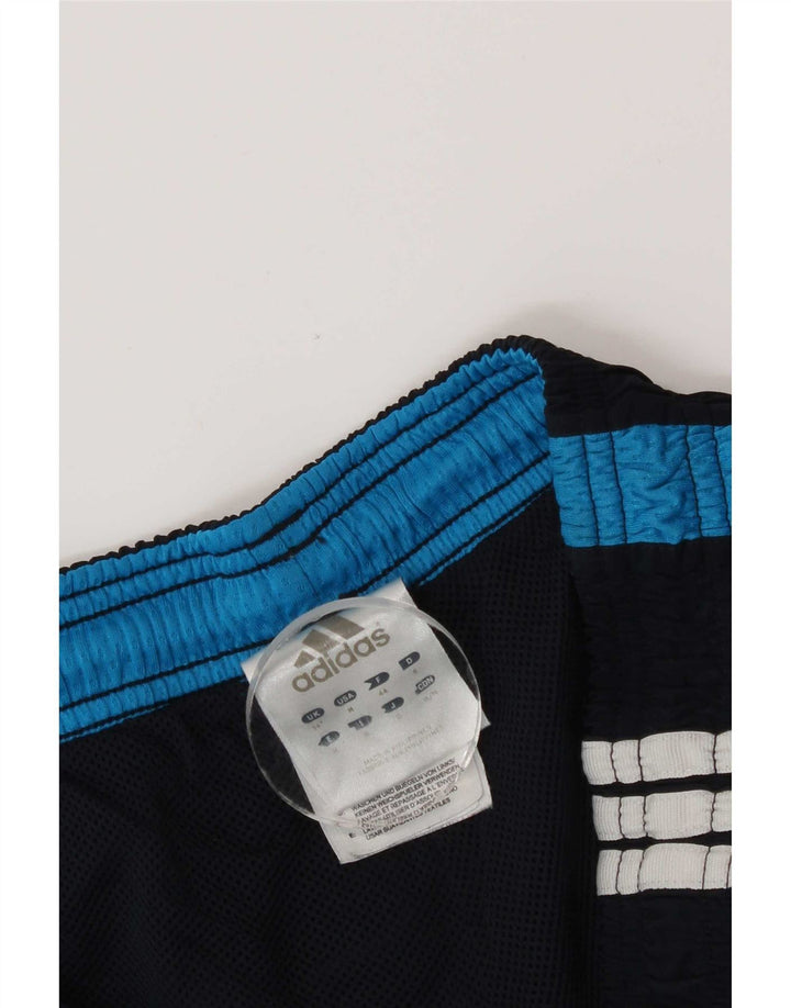 Męskie spodenki sportowe Adidas, duże, granatowe, z blokami kolorów, poliestrowe