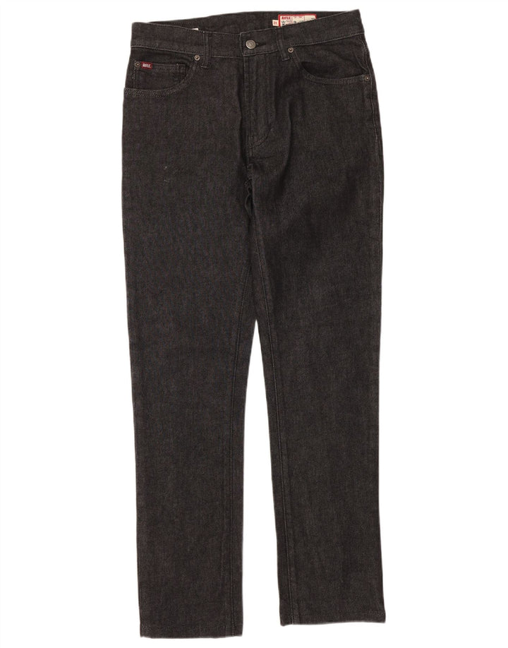 RIFLE Womens Bruce Regular Straight Jeans W31 L32 Black Cotton