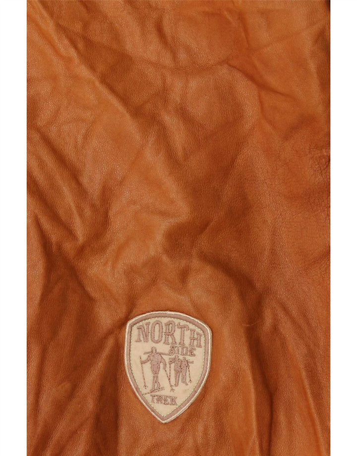 Vintage hombres chaqueta de cuero Reino Unido 40 grande beige