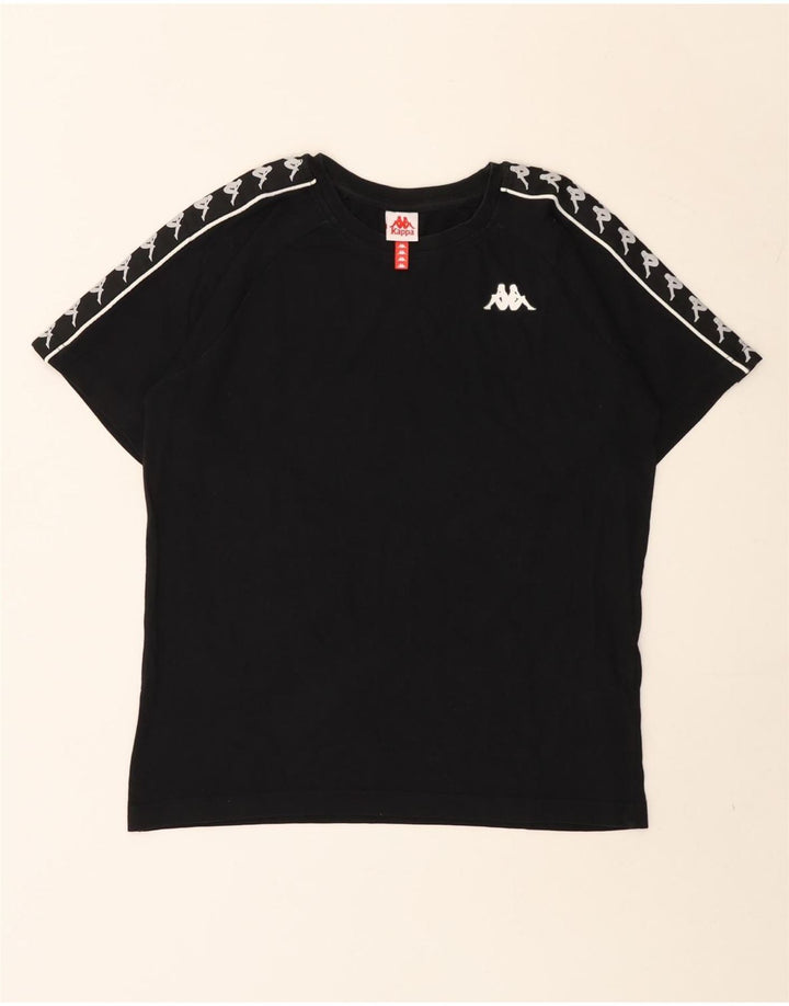 Kappa Mens Graphic T-Shirt Top Small Black Cotton