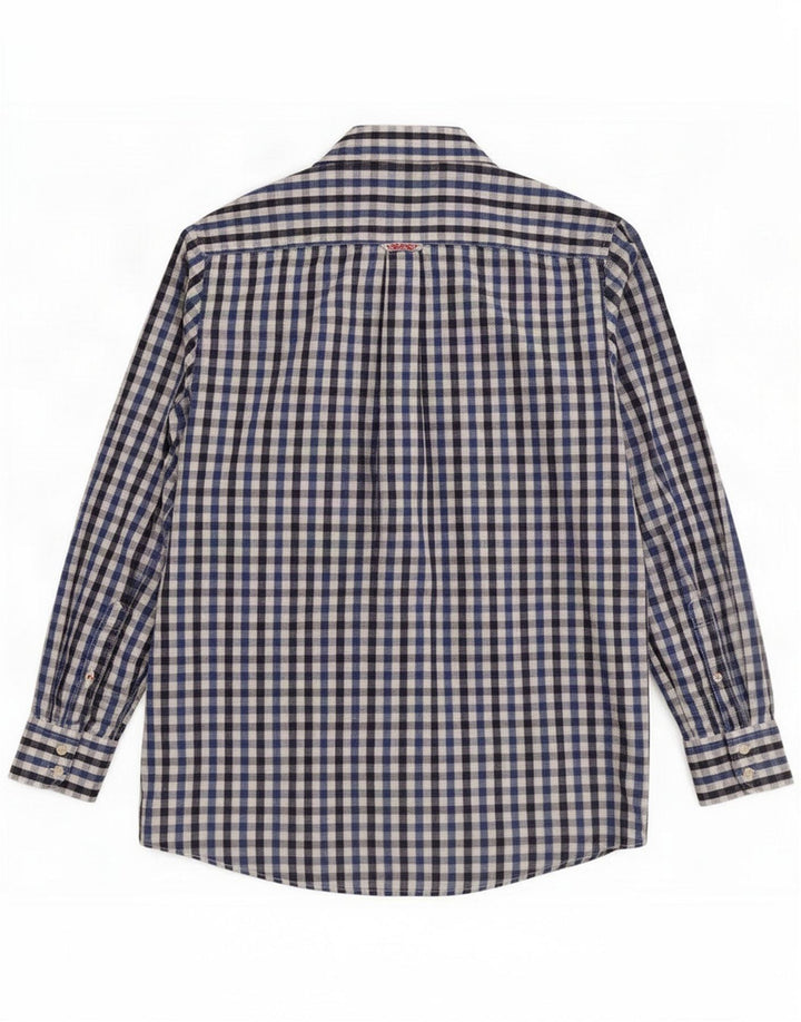 Crew Clothing Herreskjorte Stor blå Gingham Cotton