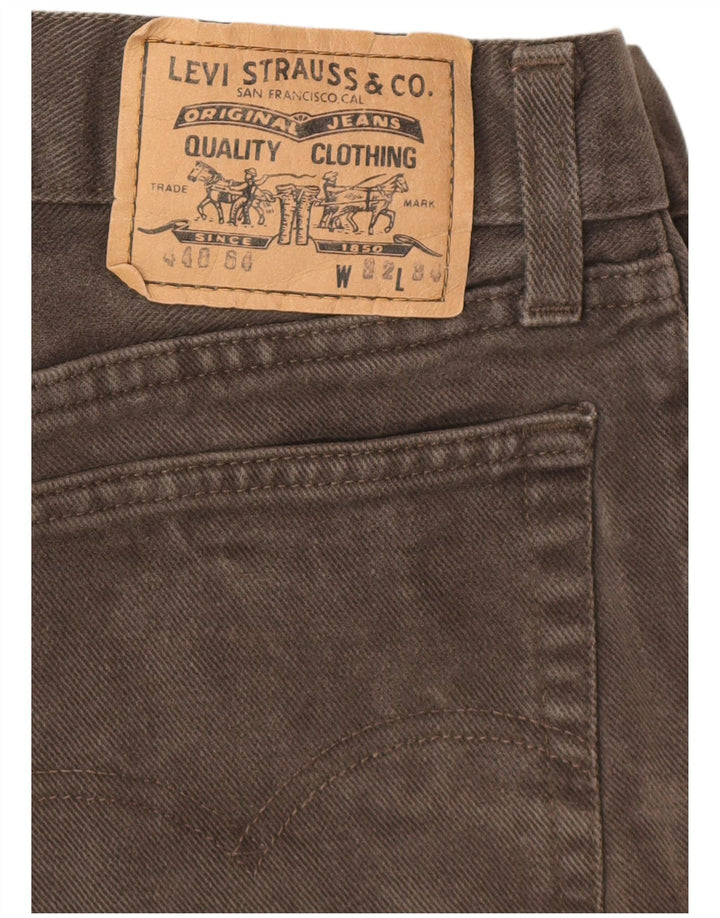 LEVI'S Mens Straight Jeans W32 L34 Grey Cotton