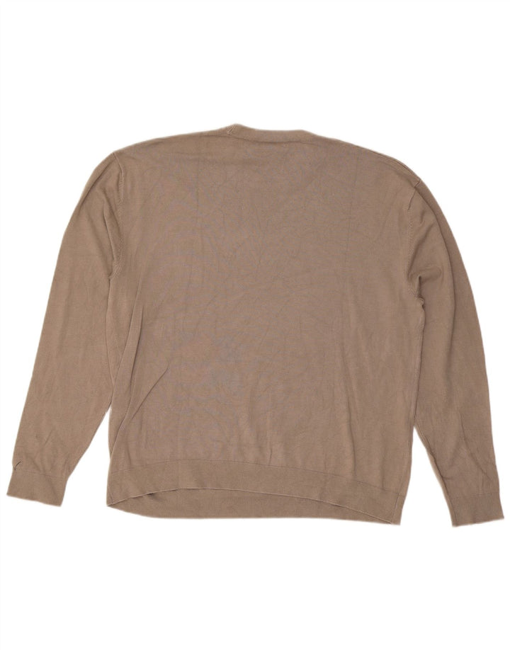 Zara Mens Crew Neck Jumper Sweater Large Grey Viscose
