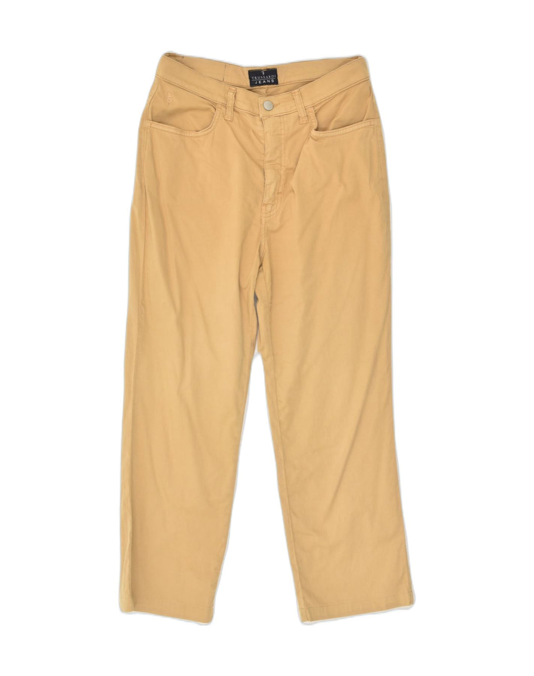 TRUSSARDI Womens Straight Jeans W31 L24 Beige Cotton | Vintage Trussardi | Thrift | Second-Hand Trussardi | Used Clothing | Messina Hembry 