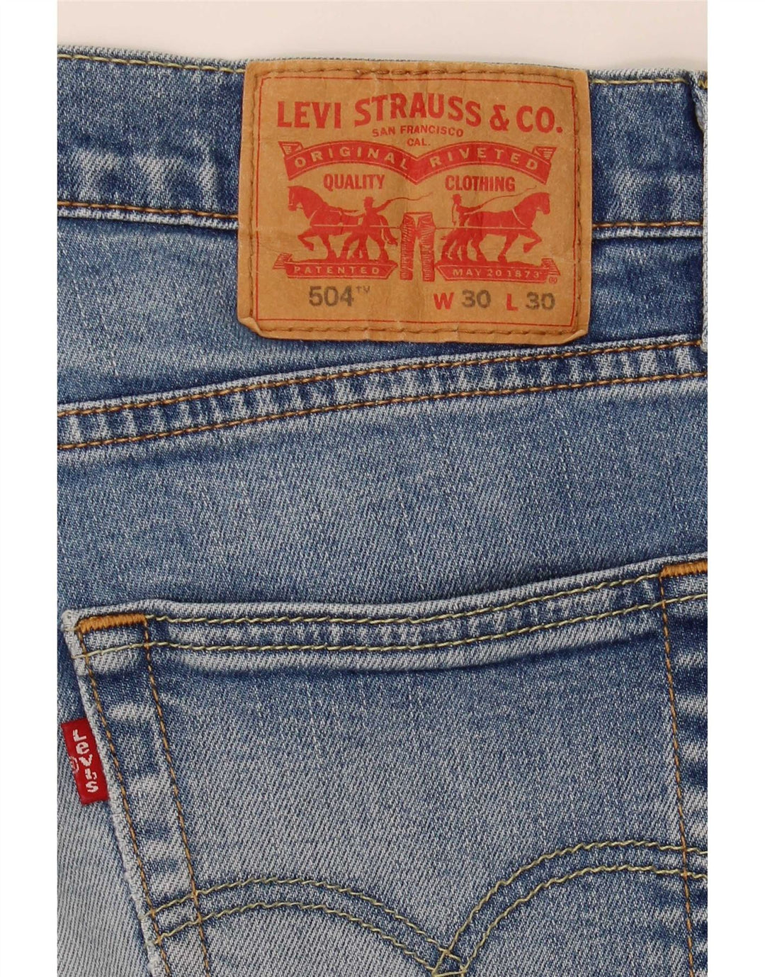 Levi's Mens 504 Denim Shorts W30 Medium Blue