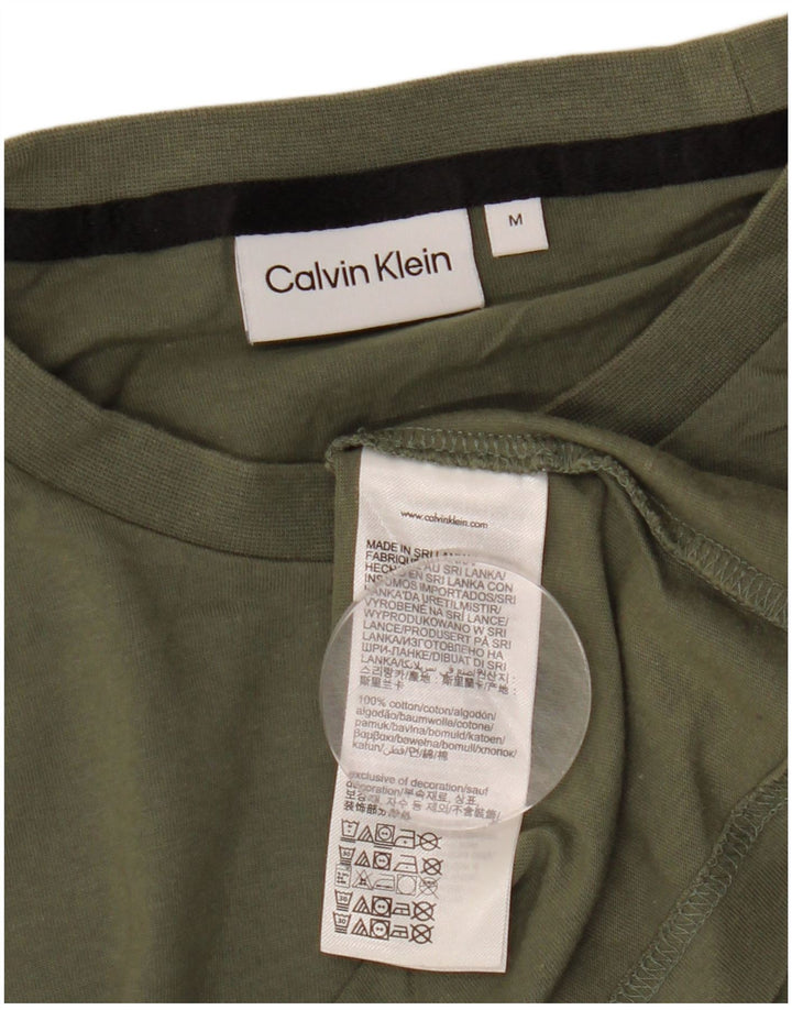 Maglietta grafica da uomo Calvin Klein Top in cotone kaki medio