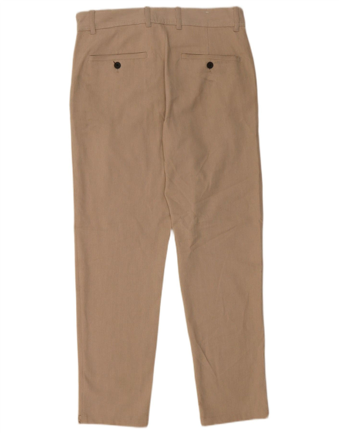 Zara Mens Slim Chino Trousers EU 38 Small W30 L28 Beige Polyester