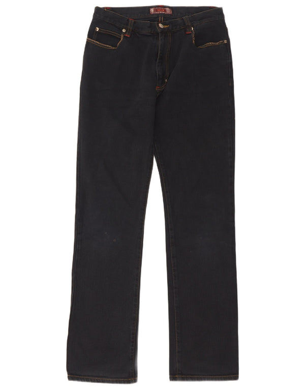 Sasch Damen Straight Jeans W32 L34 Marineblaue Baumwolle