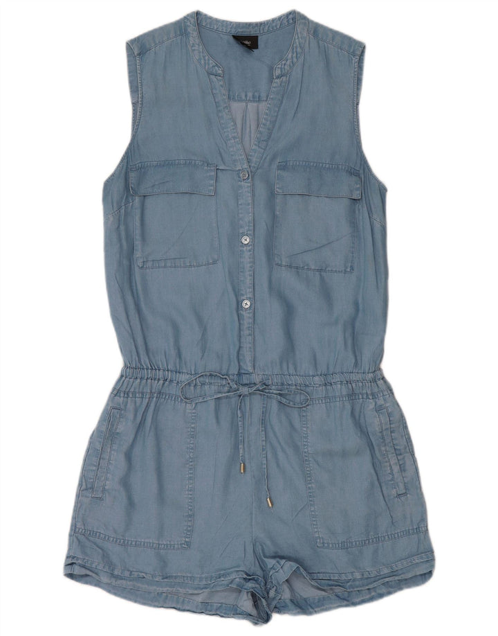 Mossimo Womens Sleeveless Playsuit UK 12 Medium  Blue Lyocell
