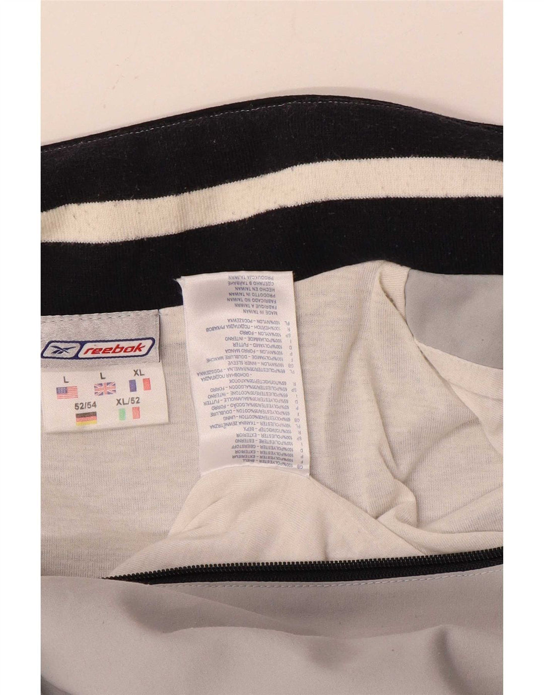 Reebok Veste de Survêtement Graphique Homme Large Gris Colorblock Polyester