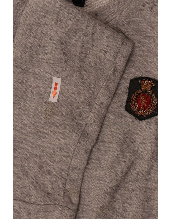 Zara Hombre Sudadera Jumper Large Gris Moteado Poliéster