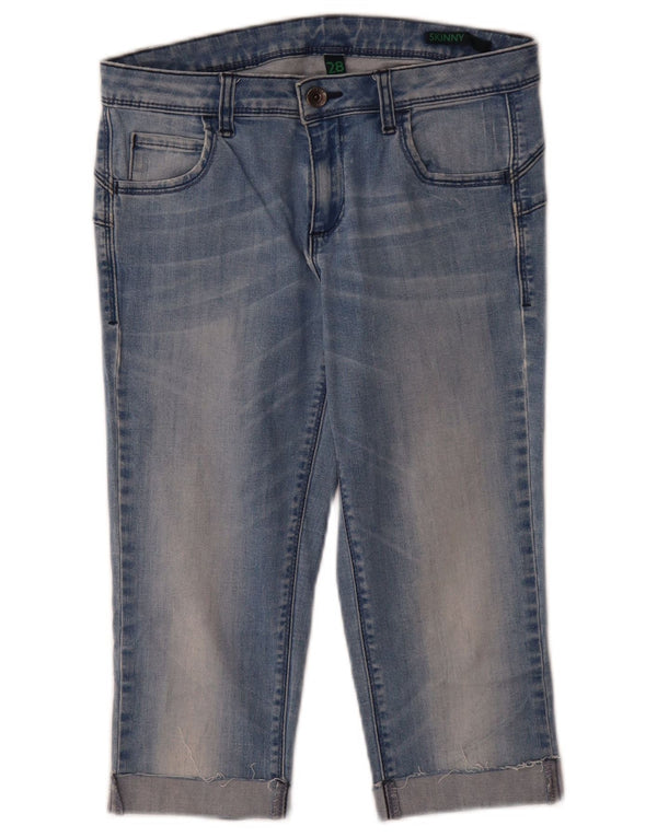 Benetton Dame Capri Skinny Jeans W28 L18 Blå Bomuld