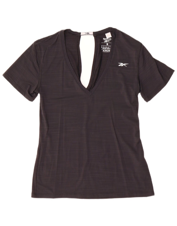 Tricou pentru femei Reebok Top UK 8/10 Small Black Flecked Nylon