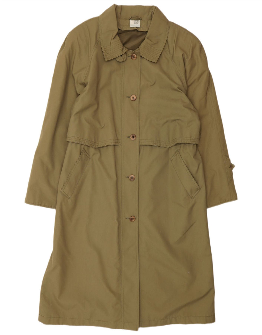 Trench lungo oversize da donna CLASSIC UK 16 grande poliestere kaki