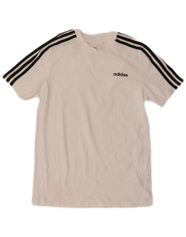 Adidas Boys T-Shirt Top 13-14 ετών Λευκό βαμβακερό
