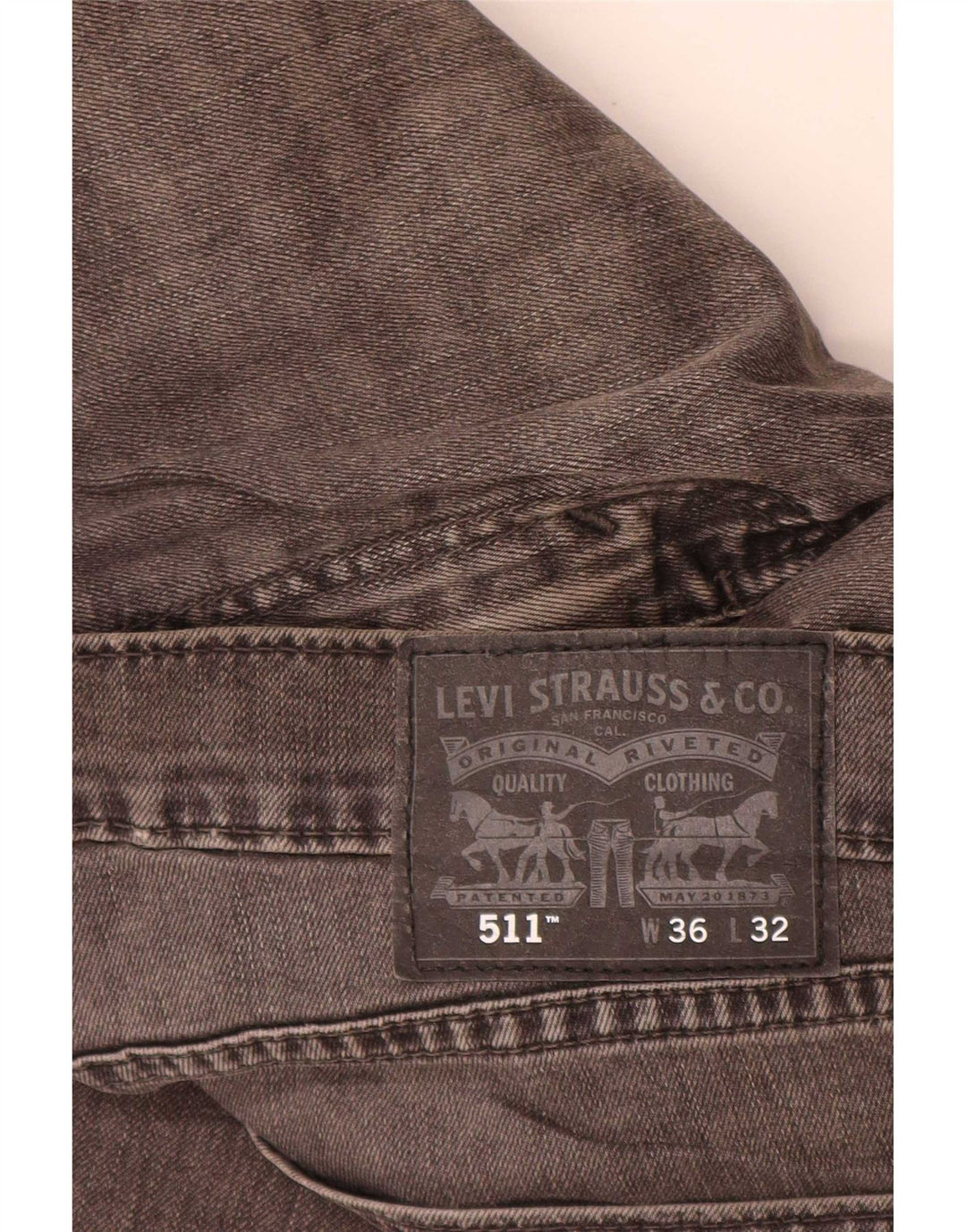 Levi's Herre 511 Slim Jeans W36 L32 Grå Bomuld