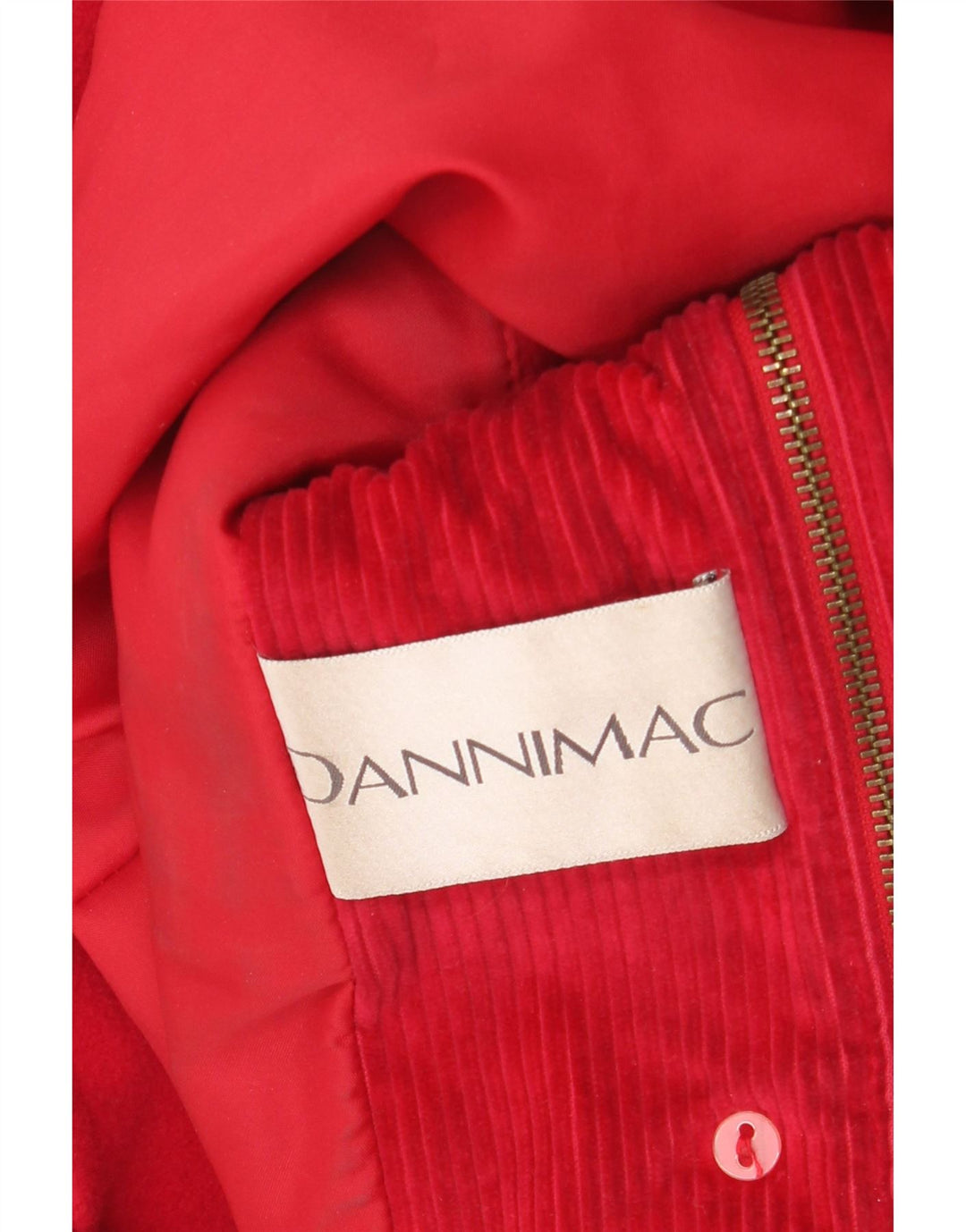 DANNIMAC Womens Overcoat UK 16 Large Red New Wool Vintage Dannimac and Second-Hand Dannimac from Messina Hembry 
