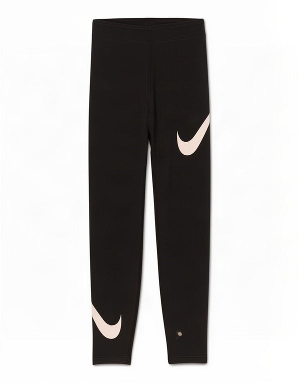 Leggings grafic Nike pentru femei UK 4 XS bumbac negru