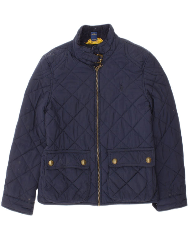 Polo Ralph Lauren Girls Quilted Jacket 6-7 Years Small Navy Blue Polyester