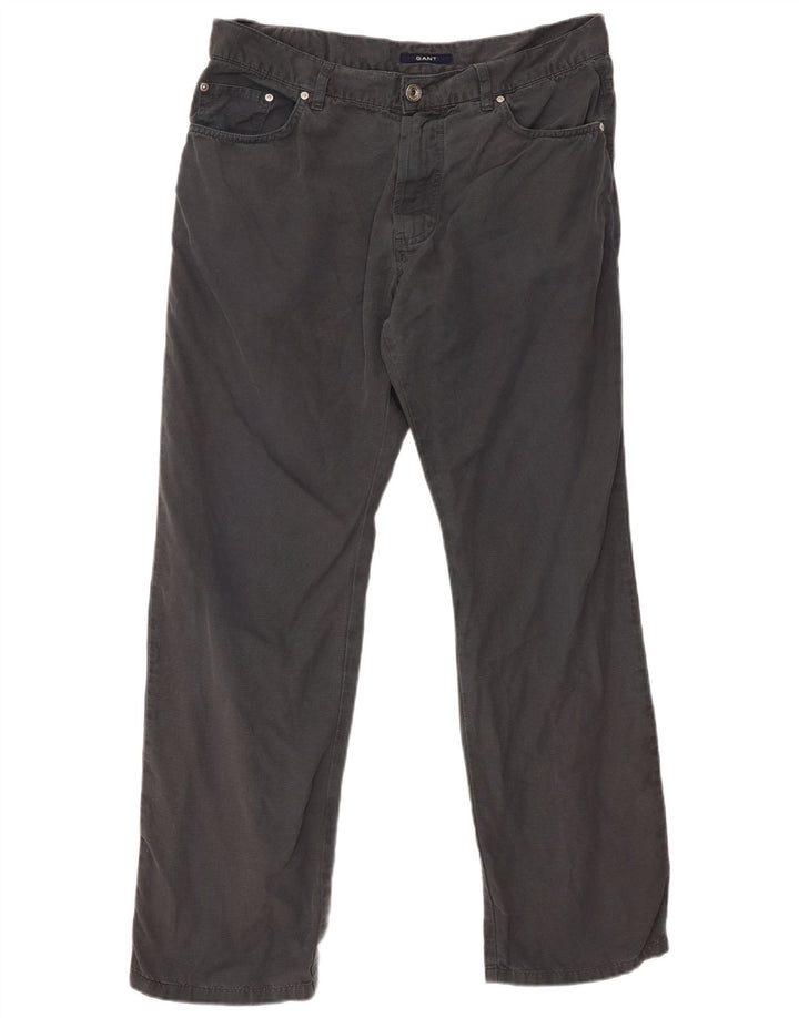 GANT Mens Jason Regular Fit Casual Trousers W36 L30 Grey