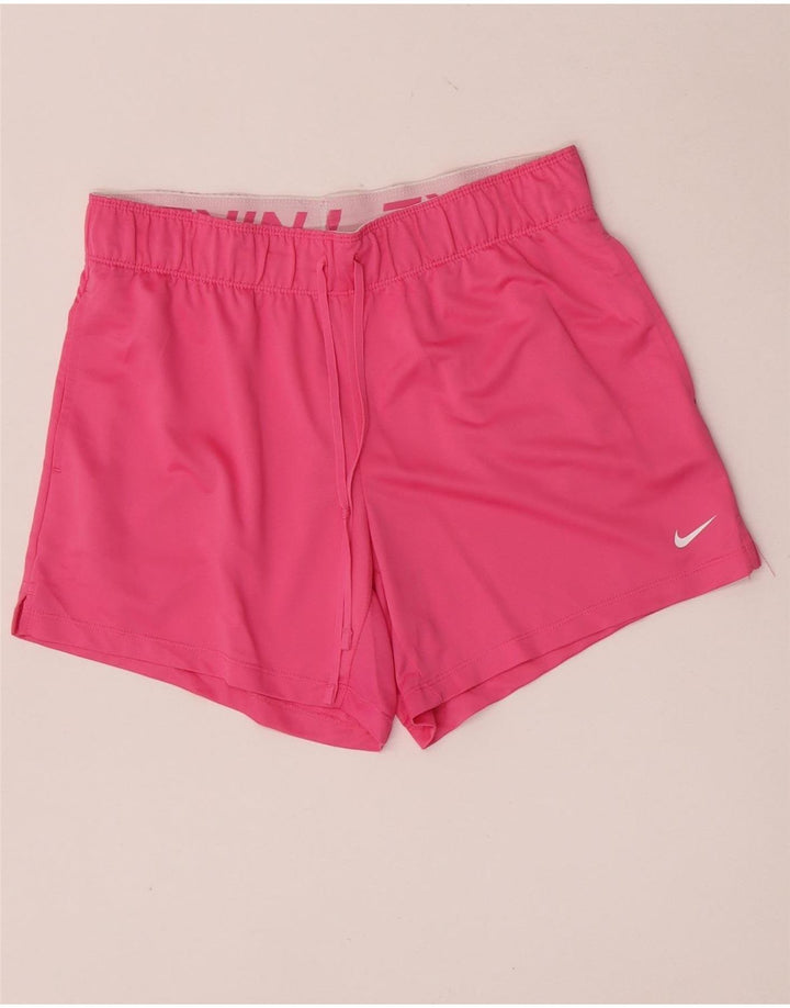 Pantaloncini sportivi Nike da donna Dri Fit UK 10 piccoli poliestere rosa