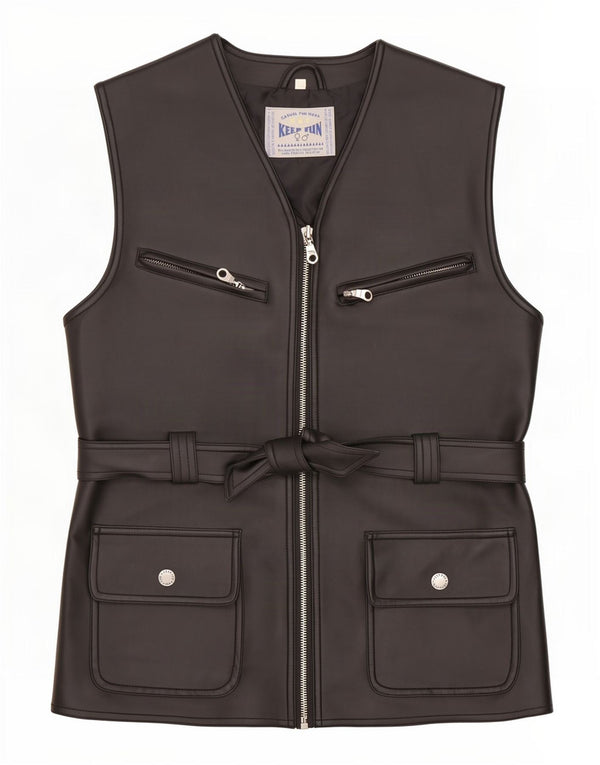 Gilet pratico vintage per ragazze 13-14 anni Nero
