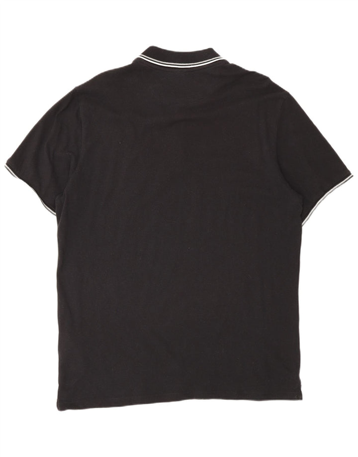 Champion Mens Polo Shirt XL Black Cotton