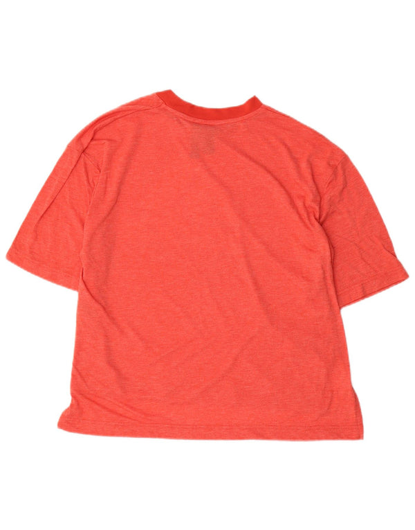Adidas Damen Graphic T-Shirt Top UK 12/14 Mittelrotes Polyester