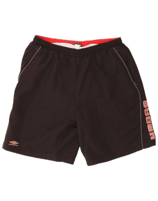 Umbro Mens Graphic Sport Shorts XL Black Polyester