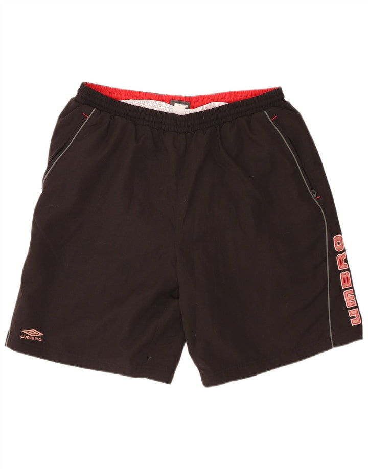 Pantaloncini sportivi grafici da uomo Umbro XL poliestere nero