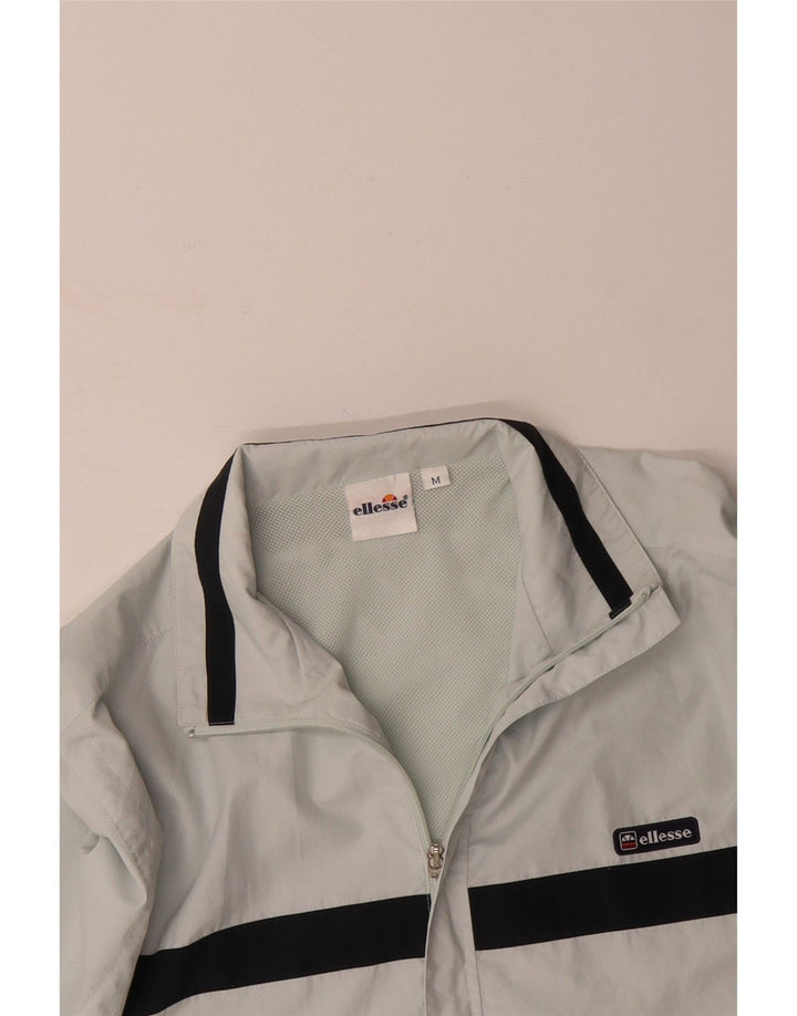 ELLESSE Mens Bomber Jacket UK 38 Medium Grey Colourblock Polyester