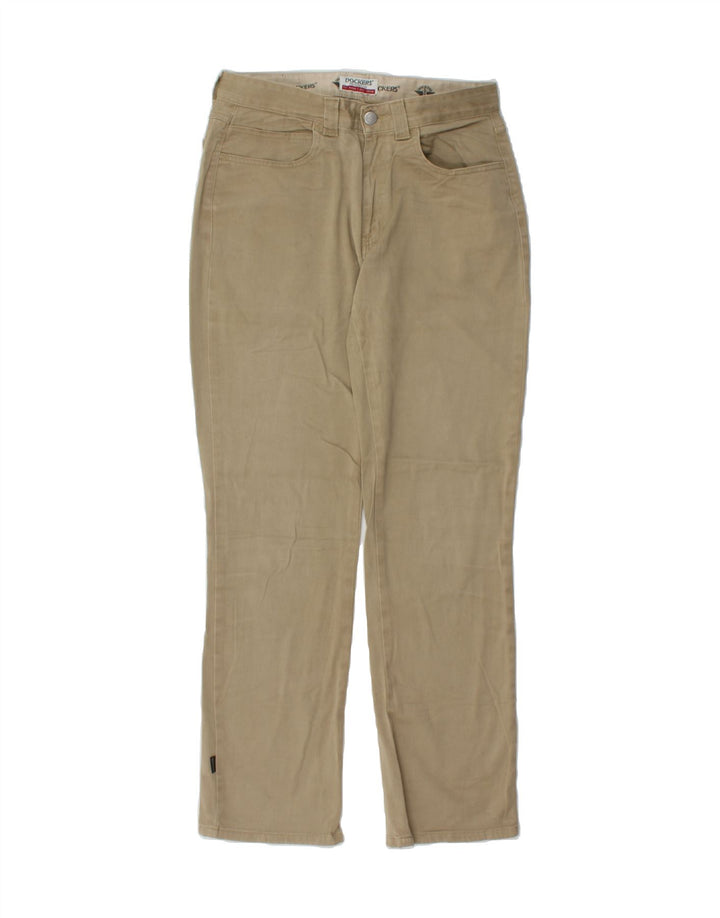 DOCKERS Womens Straight Casual Trousers W31 L32 Beige Cotton Vintage Dockers and Second-Hand Dockers from Messina Hembry 