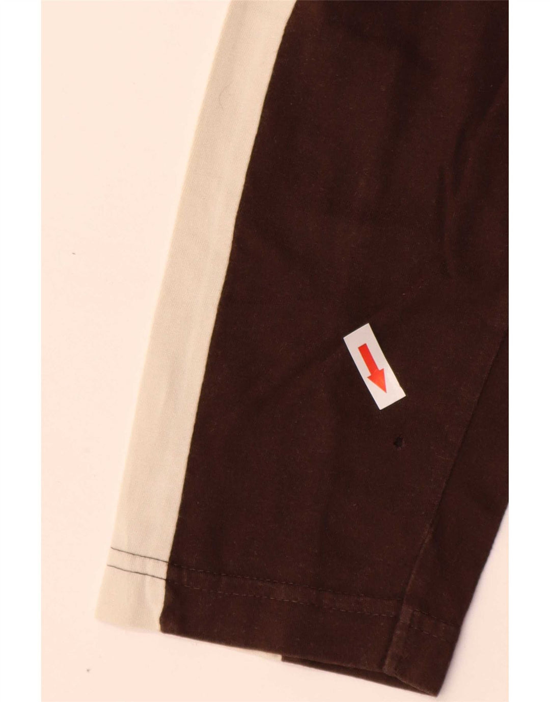 Kappa Mens Top Manga Longa Médio Marrom Colorblock Algodão