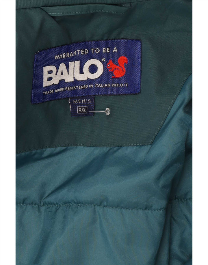 Bailo Mens Hooded Windbreaker Coat UK 44 2XL Blue Polyamide