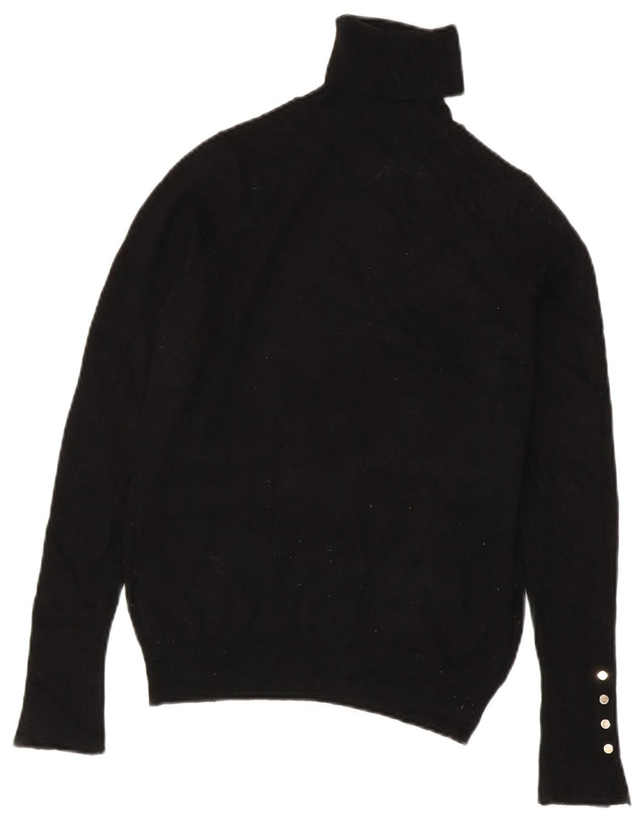 Zara Womens Roll Neck Jumper Sweater UK 10 Small Black