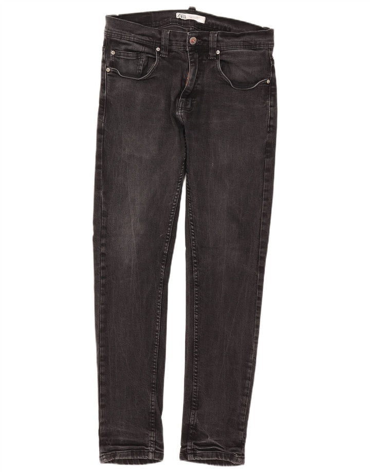 Zara Mens Slim Jeans EU 40 Medium W31 L30 Black Cotton